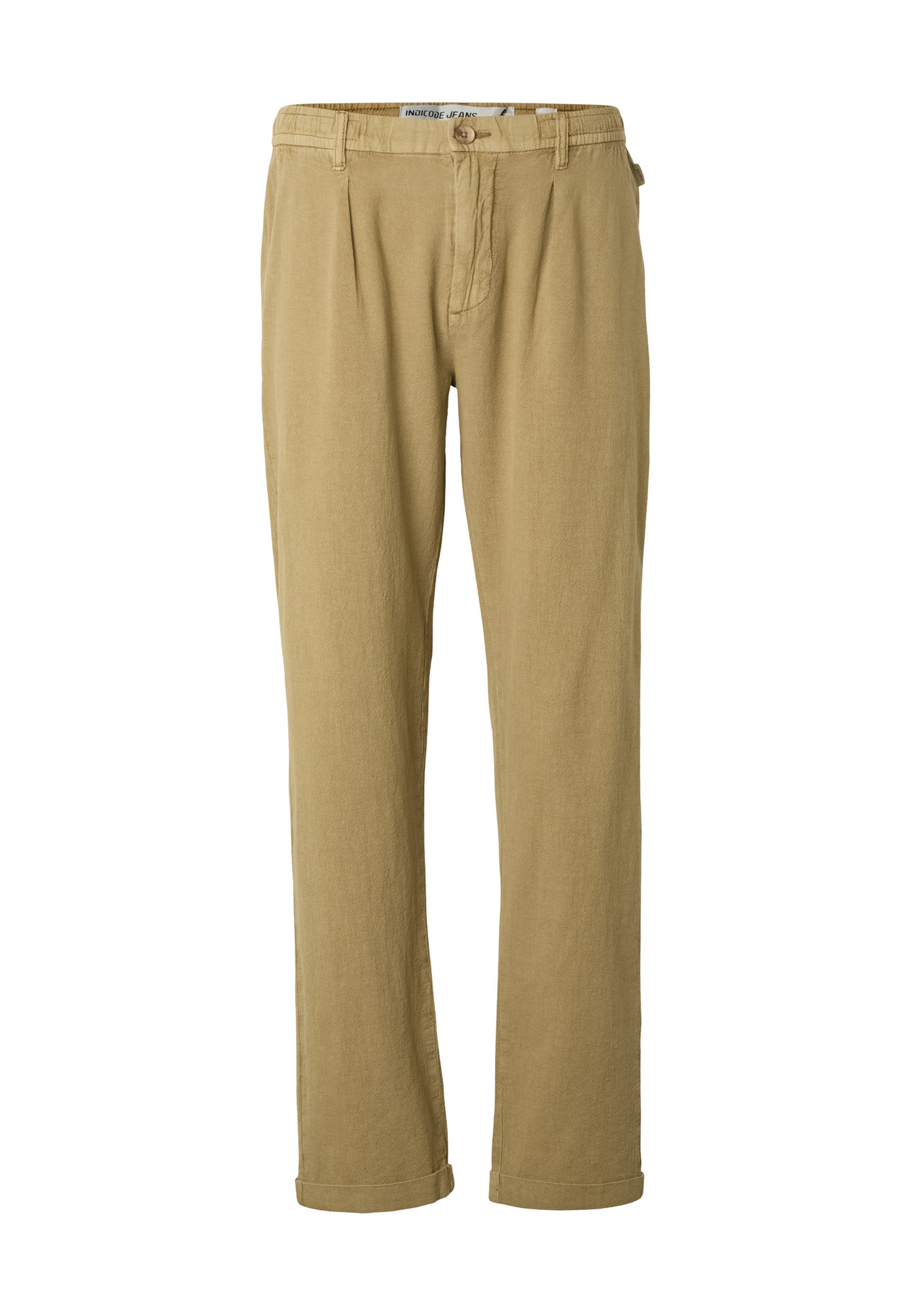 Tapered Pantaloni chino 'INTrypto' di INDICODE JEANS in beige: frontale