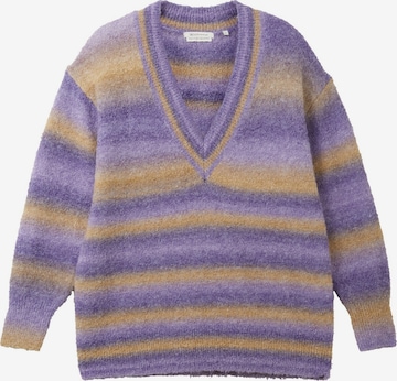 TOM TAILOR DENIM Sweater in Purple: front