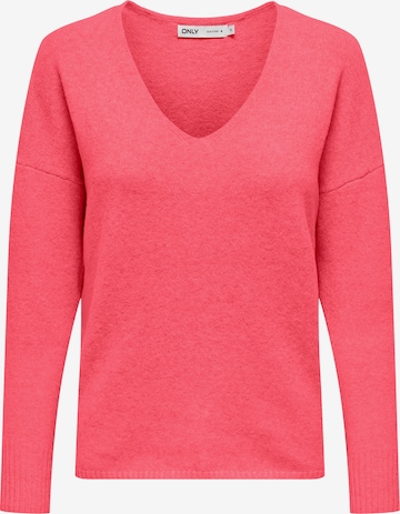 Pull-over 'ONLRICA' ONLY en orange : devant