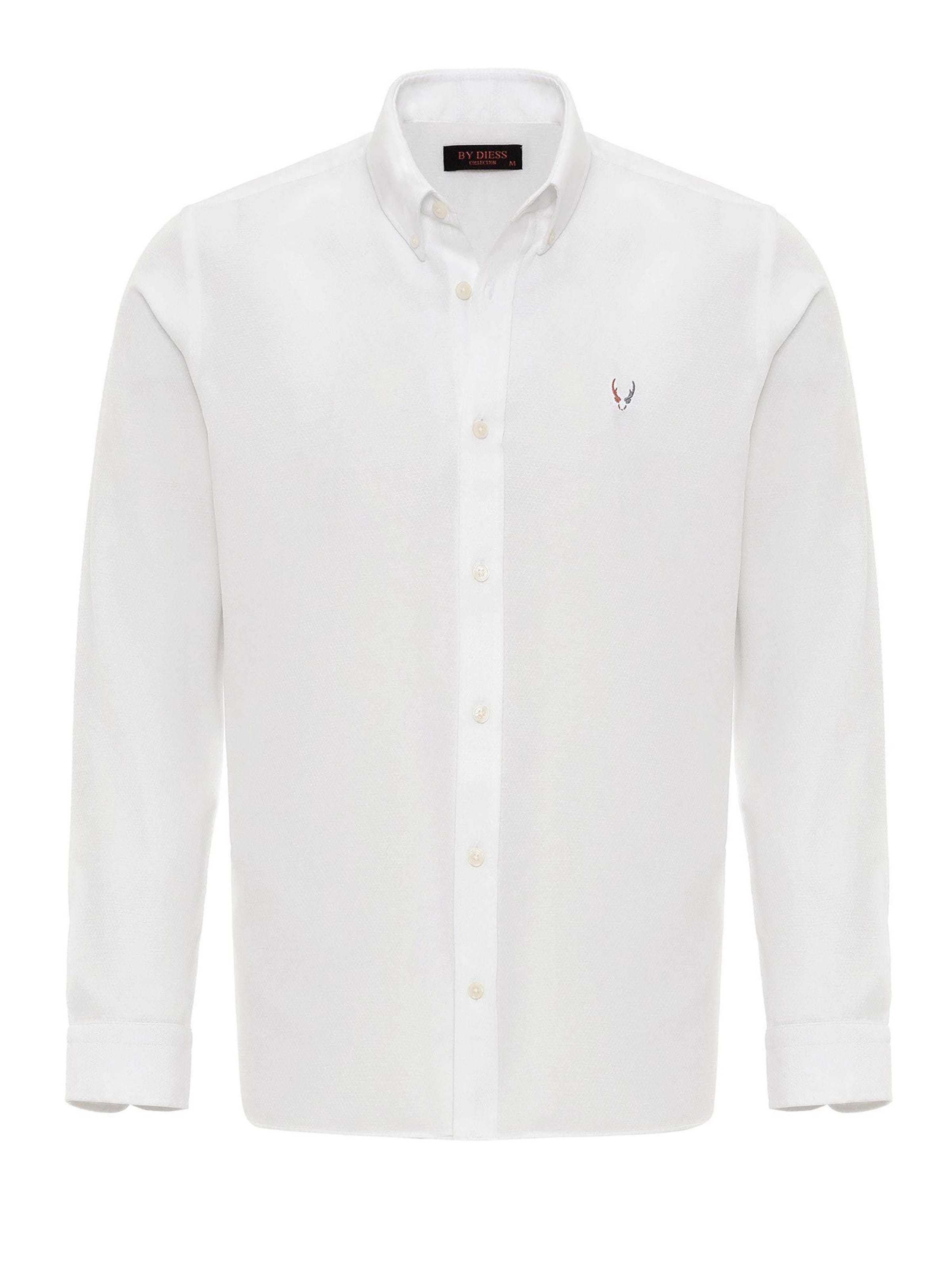 By Diess Collection - Ajuste regular Camisa en blanco: frente