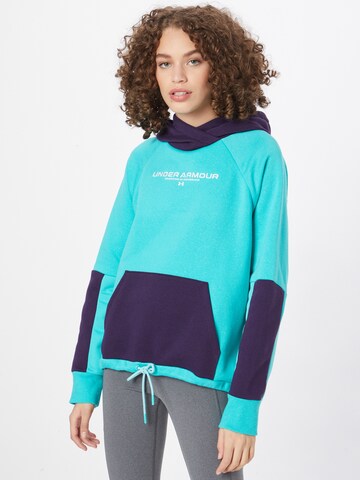 UNDER ARMOUR Sportief sweatshirt 'Rival Fleece' in Groen: voorkant