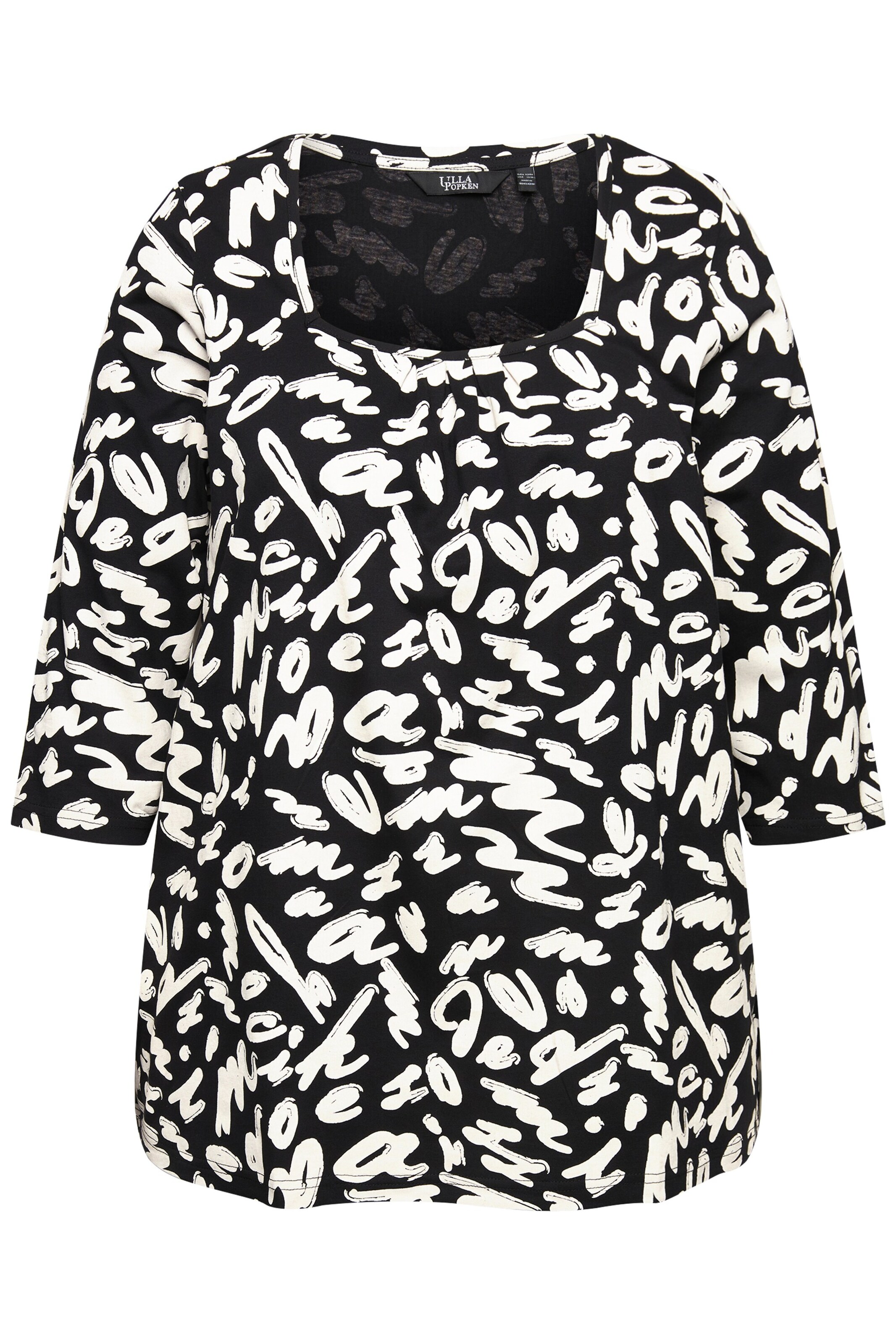 Ulla Popken Shirt in Schwarz: Vorderseite