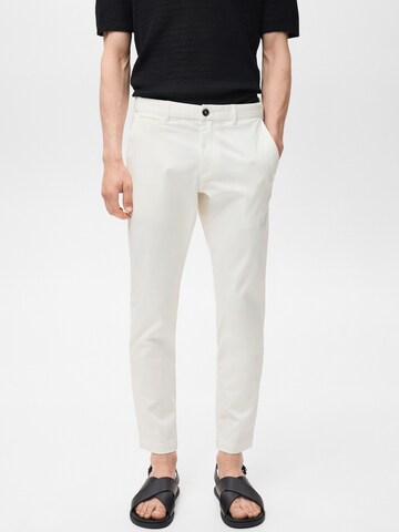 MANGO MAN Regular Chino 'PRATO' in Wit: voorkant