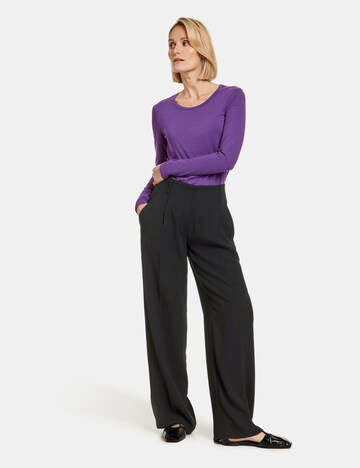 GERRY WEBER Loosefit Bügelfaltenhose in Schwarz
