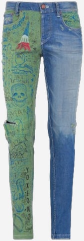 Yoxeone - Skinny Vaquero 'GRAFF PARIS' en azul: frente