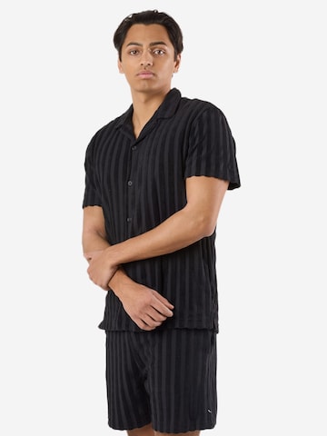 Fit confort Chemise 'Resort' Denim Factory en noir