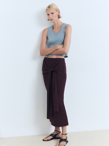 MANGO Gebreide top 'SUSAN-H' in Blauw
