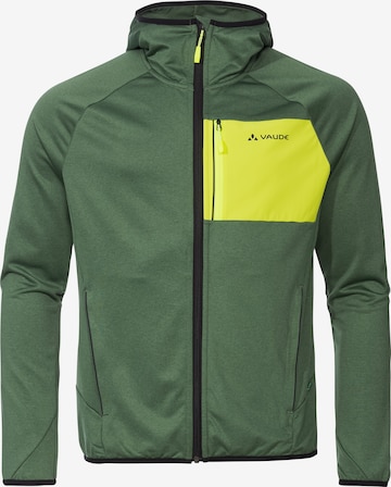 VAUDE Athletic Fleece Jacket 'Tekoa' in Green: front