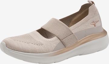 Tamaris Ballet Flats with Strap in Beige: front