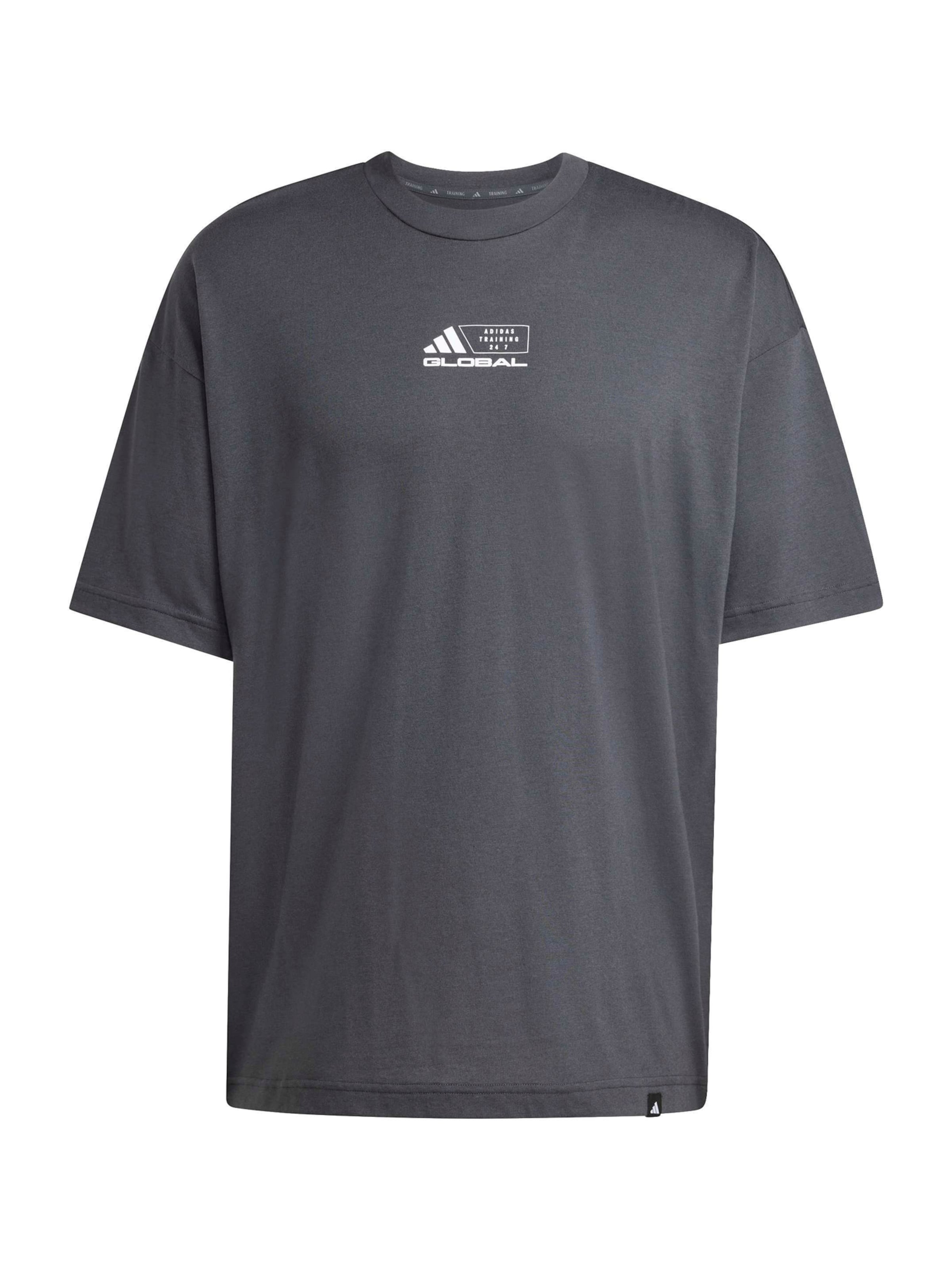 juoda ADIDAS PERFORMANCE Sportiniai marškinėliai: priekis