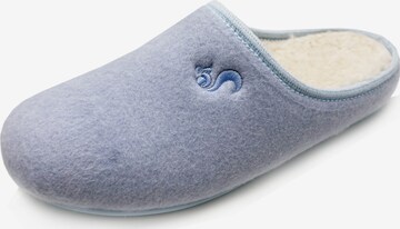 thies Hausschuh 'Organic' in Blau: Vorderseite