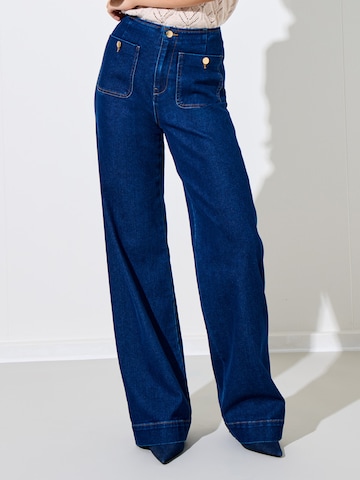 Wide leg Jeans 'ONLMADELINE' di ONLY in blu: frontale