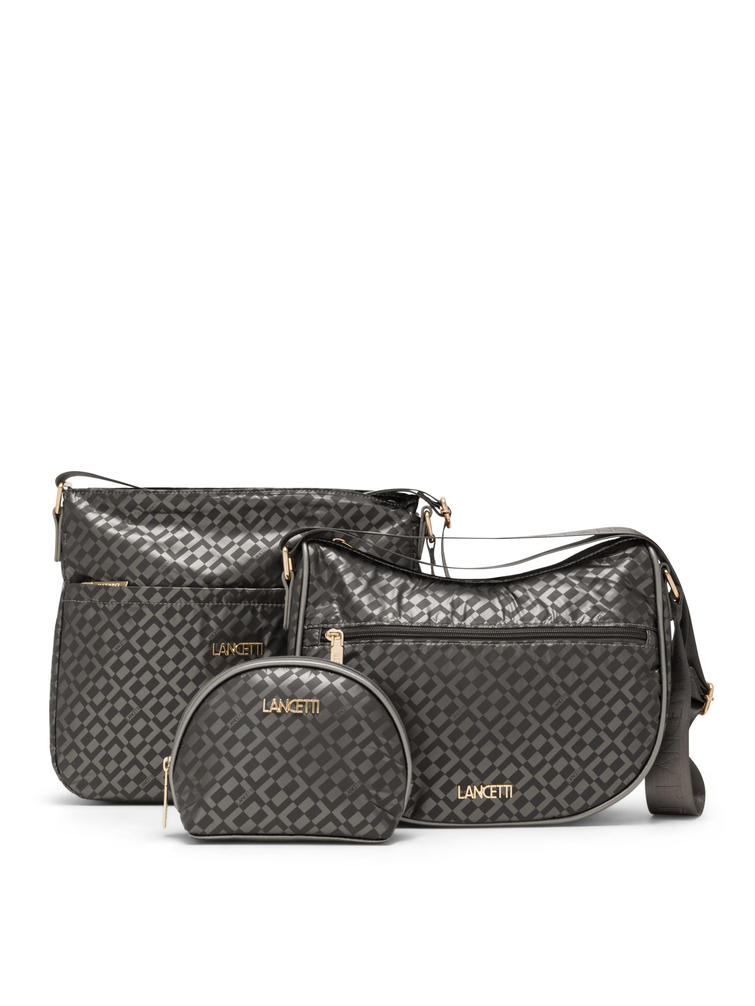 Lancetti Crossbody Bag 'Keith' in Grey: front