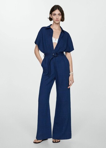 MANGO Jumpsuit 'Bambie' in Blauw: voorkant