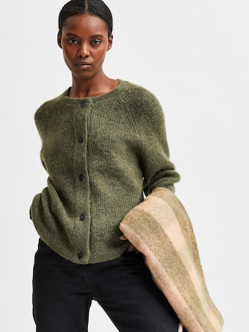 SELECTED FEMME Knit Cardigan 'Lulu' in Green