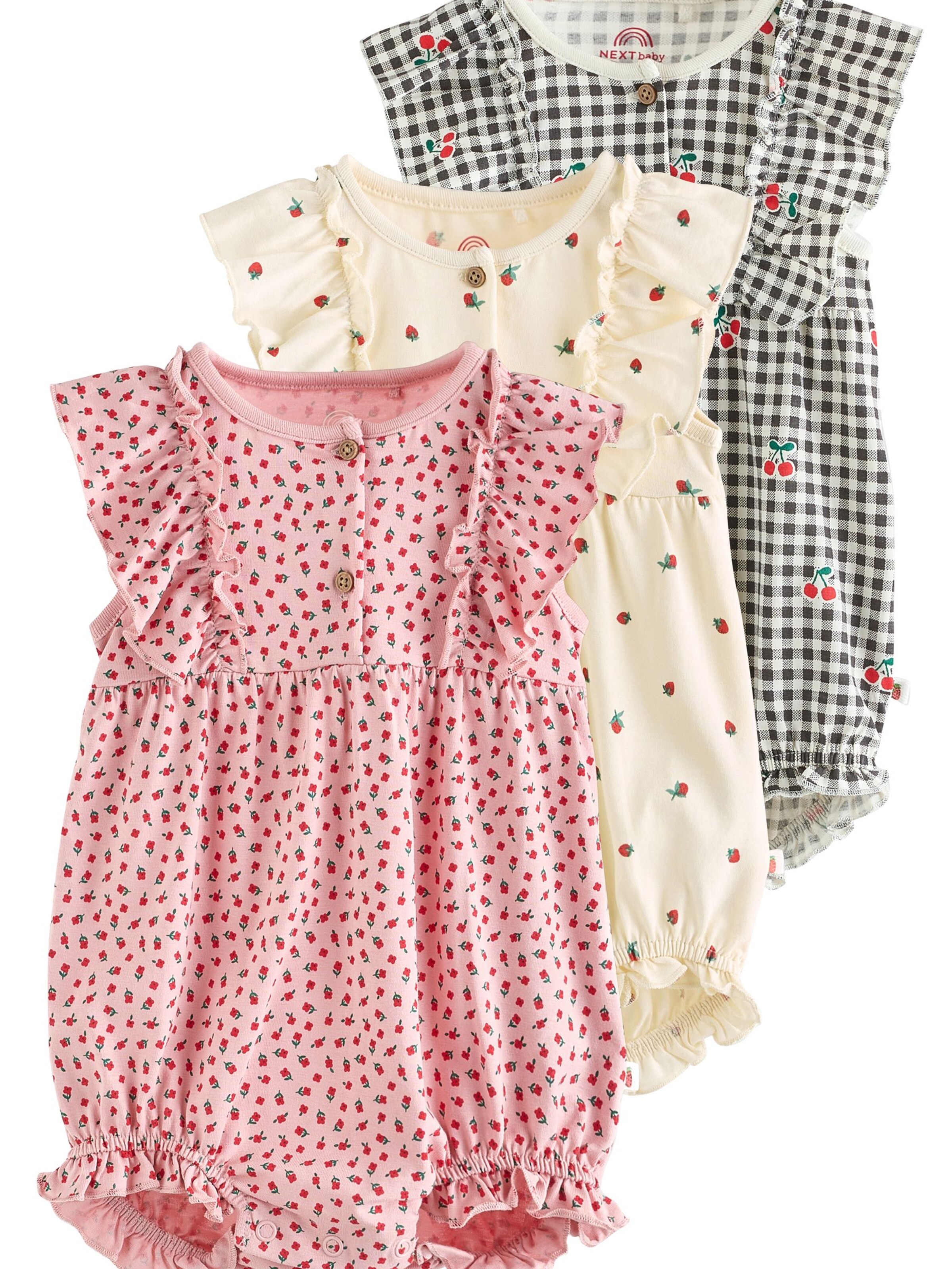 Next Бебешки гащеризони/боди в пъстро: отпред