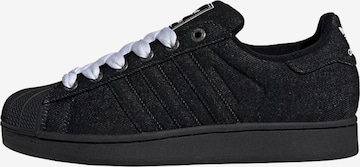 juoda ADIDAS ORIGINALS Sportbačiai be auliuko 'Superstar II': priekis