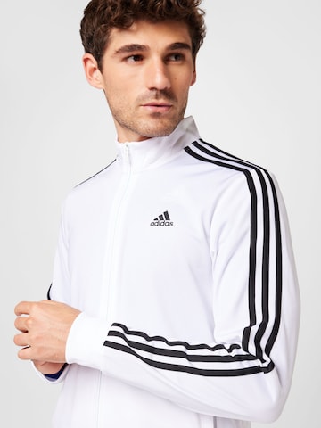 ADIDAS SPORTSWEAR Training Jacket 'Essentials Warm-Up 3-Stripes' in White