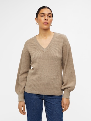 Pull-over OBJECT en marron : devant