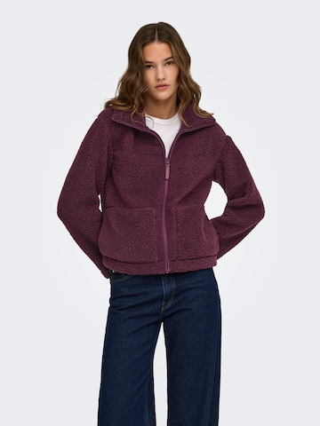 ONLY Fleecejacke 'ONLMegan' in Rot: Vorderseite
