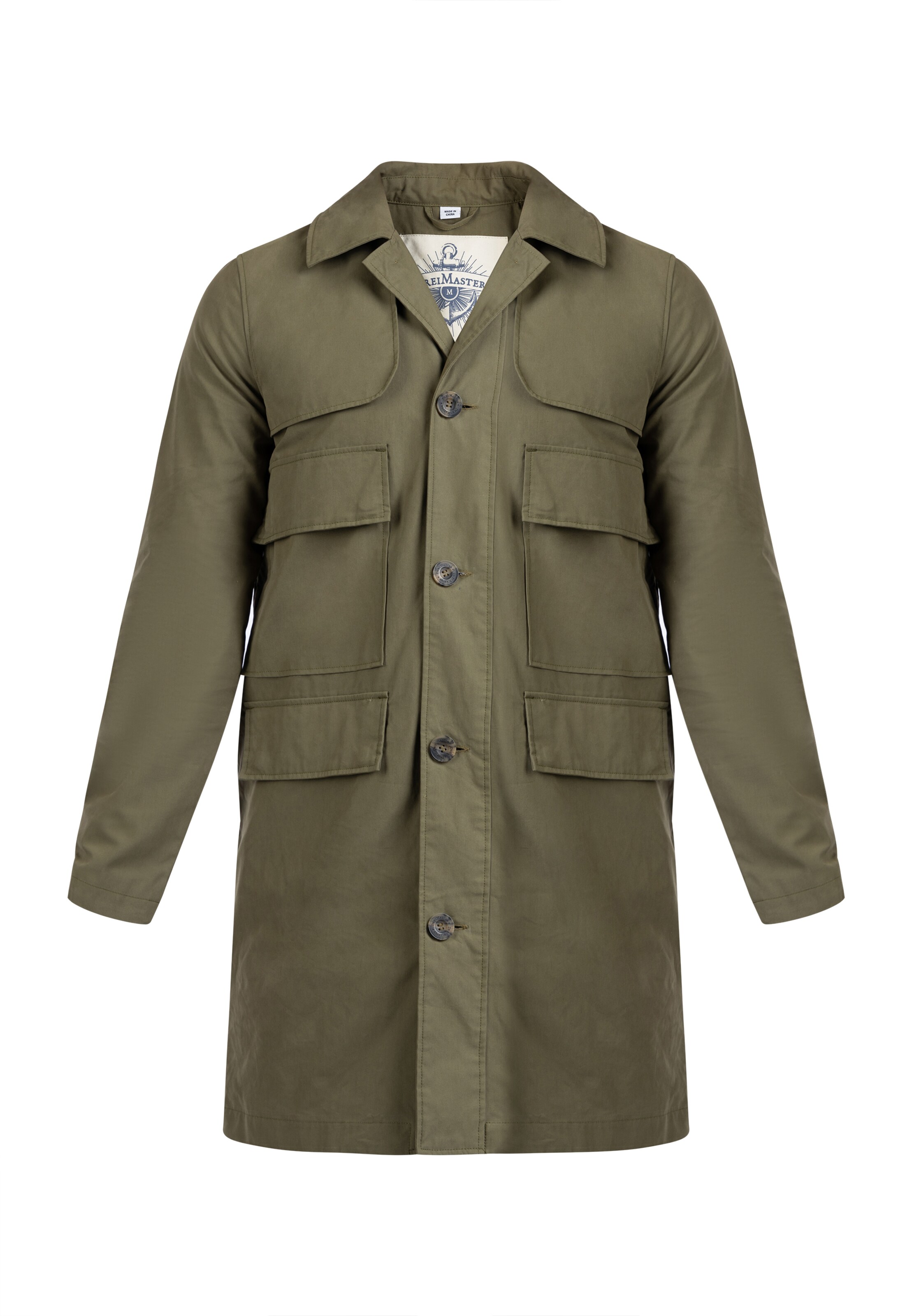 DreiMaster Vintage Between-seasons coat in Green: front