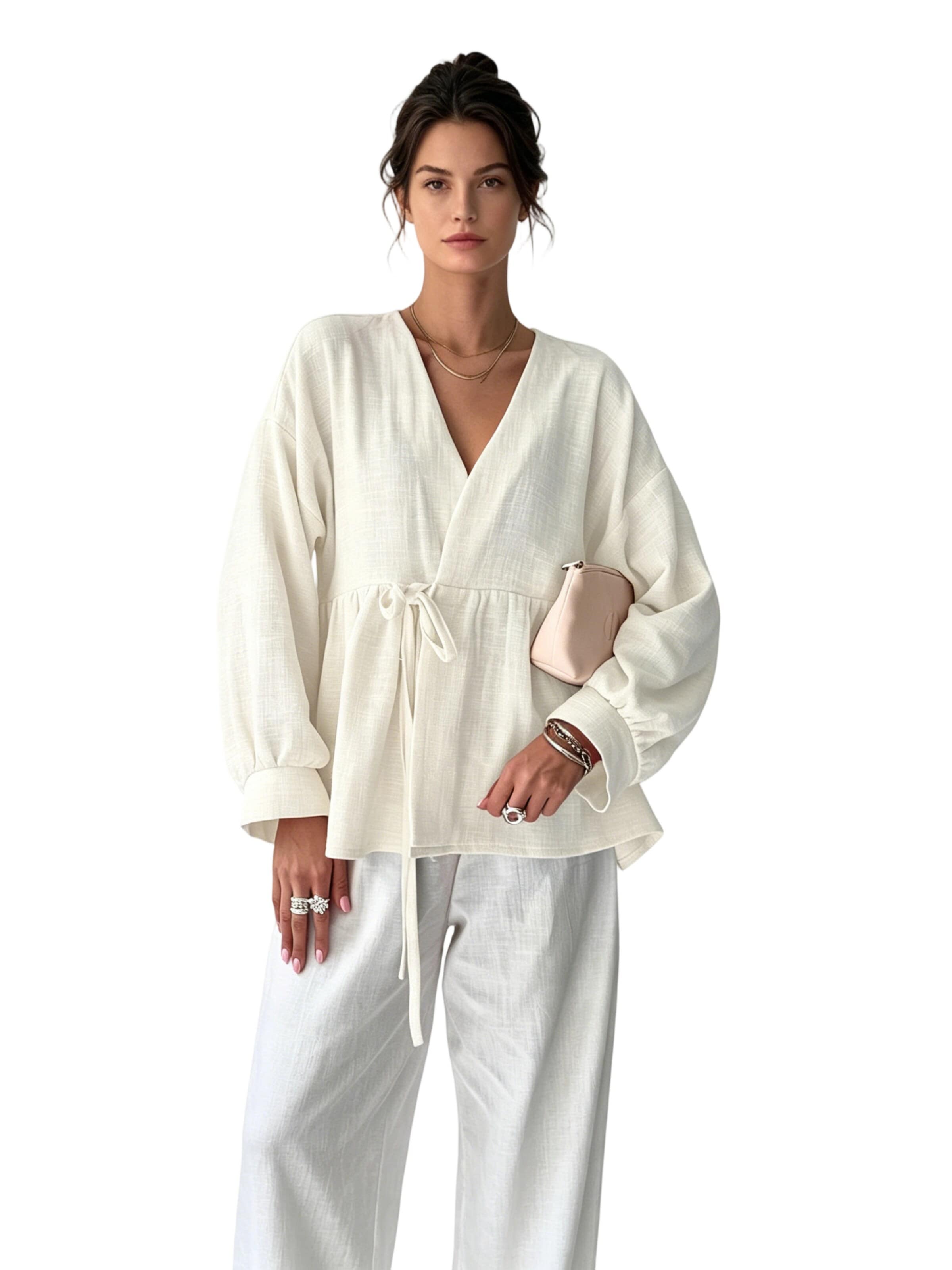 Yesfashion Bluse‌‌‌ in Beige: Vorderseite