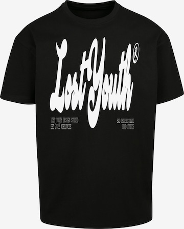 melns Lost Youth T-Krekls: no priekšpuses