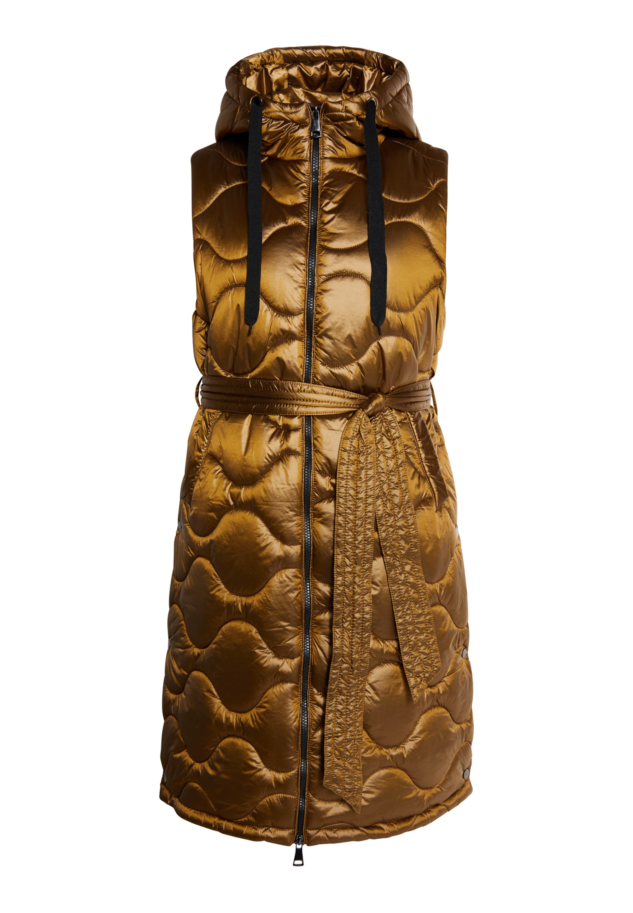 Gilet di faina in marrone: frontale