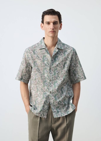 MANGO MAN Comfort fit Button Up Shirt 'Atenea' in Green: front