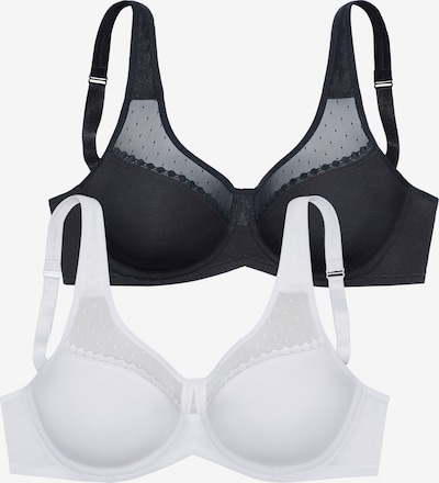 PETITE FLEUR Pienentävät rintaliivit värissä musta / valkoinen, Tuotenäkymä