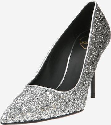 Love Moschino Pumps 'BLING BLING' in Zilver: voorkant