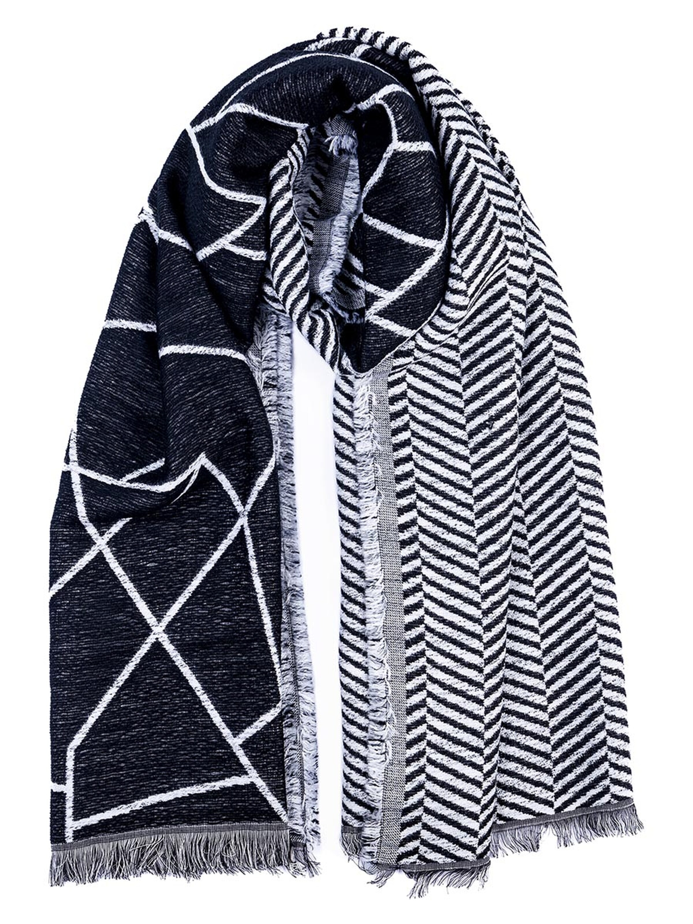 Passigatti Tuch 'Geometrisch'‌‌‌‌‌‌‌‌ in Schwarz: Vorderseite