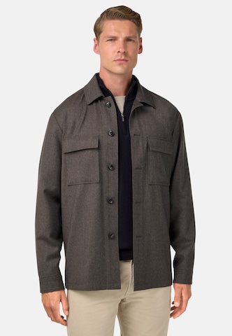 Boggi Milano Jacke 'Flannel' in Braun: Vorderseite