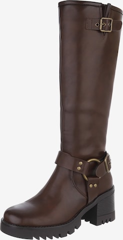 Ital-Design Boots in Brown: front
