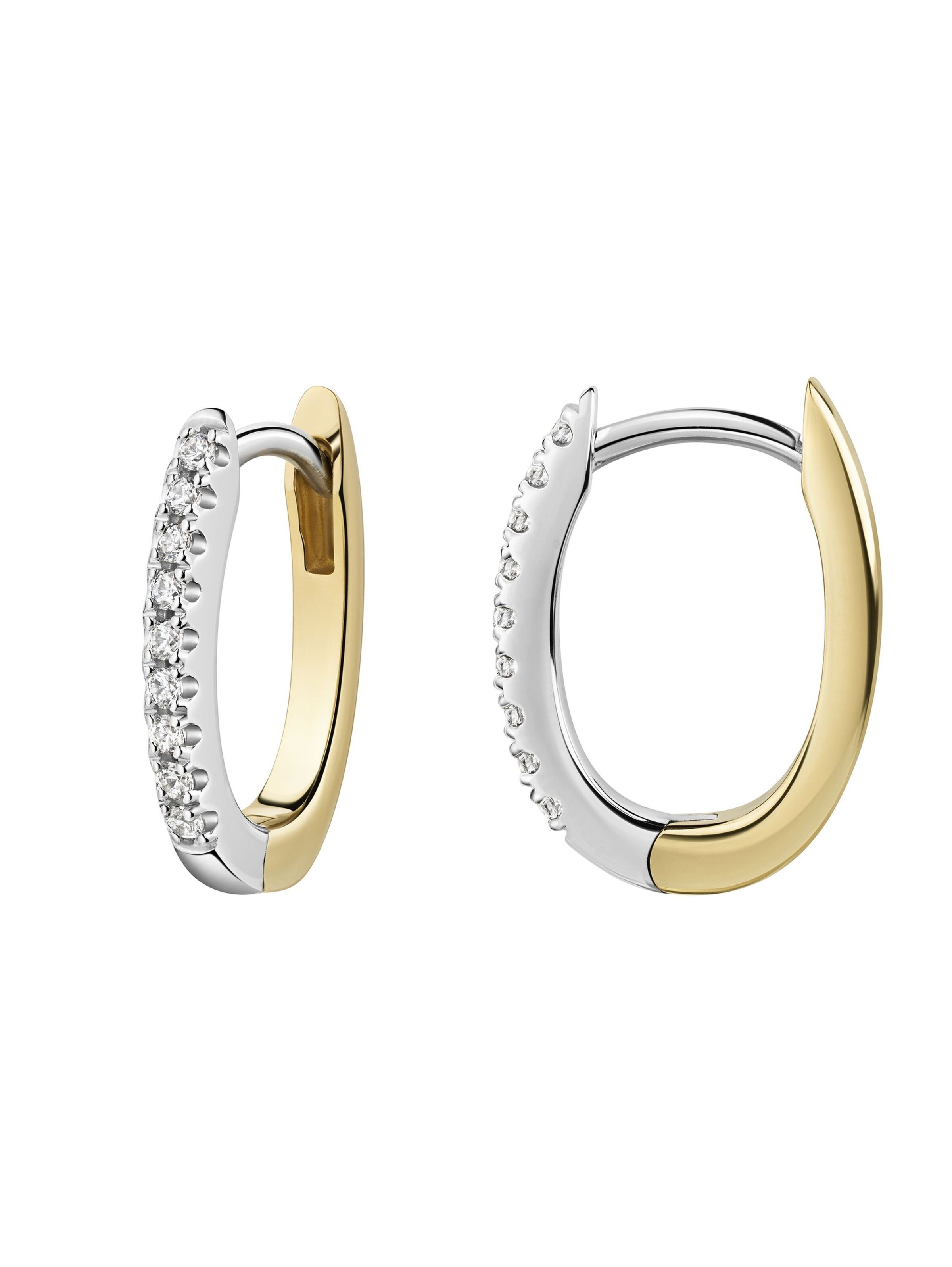 Boucles d'oreilles Zeeme en or : devant