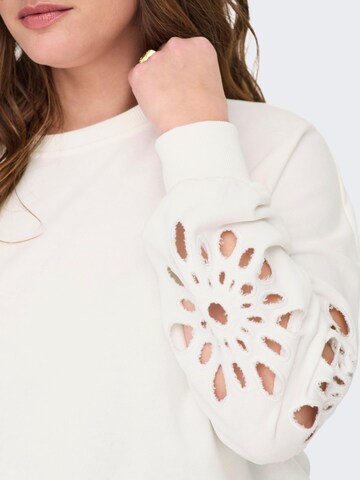 ONLY Carmakoma Sweatshirt 'WINNIE' in Wit