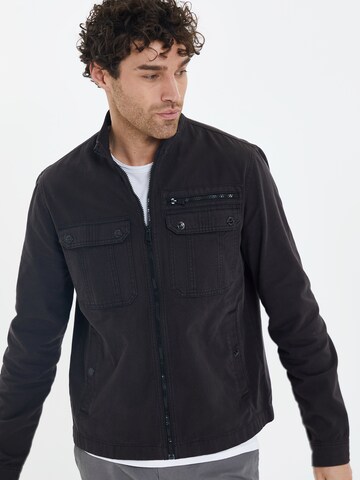 Threadbare Between-season jacket 'Rye' in Black