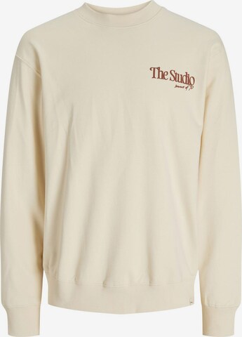 JACK & JONES Sweatshirt in Beige: front