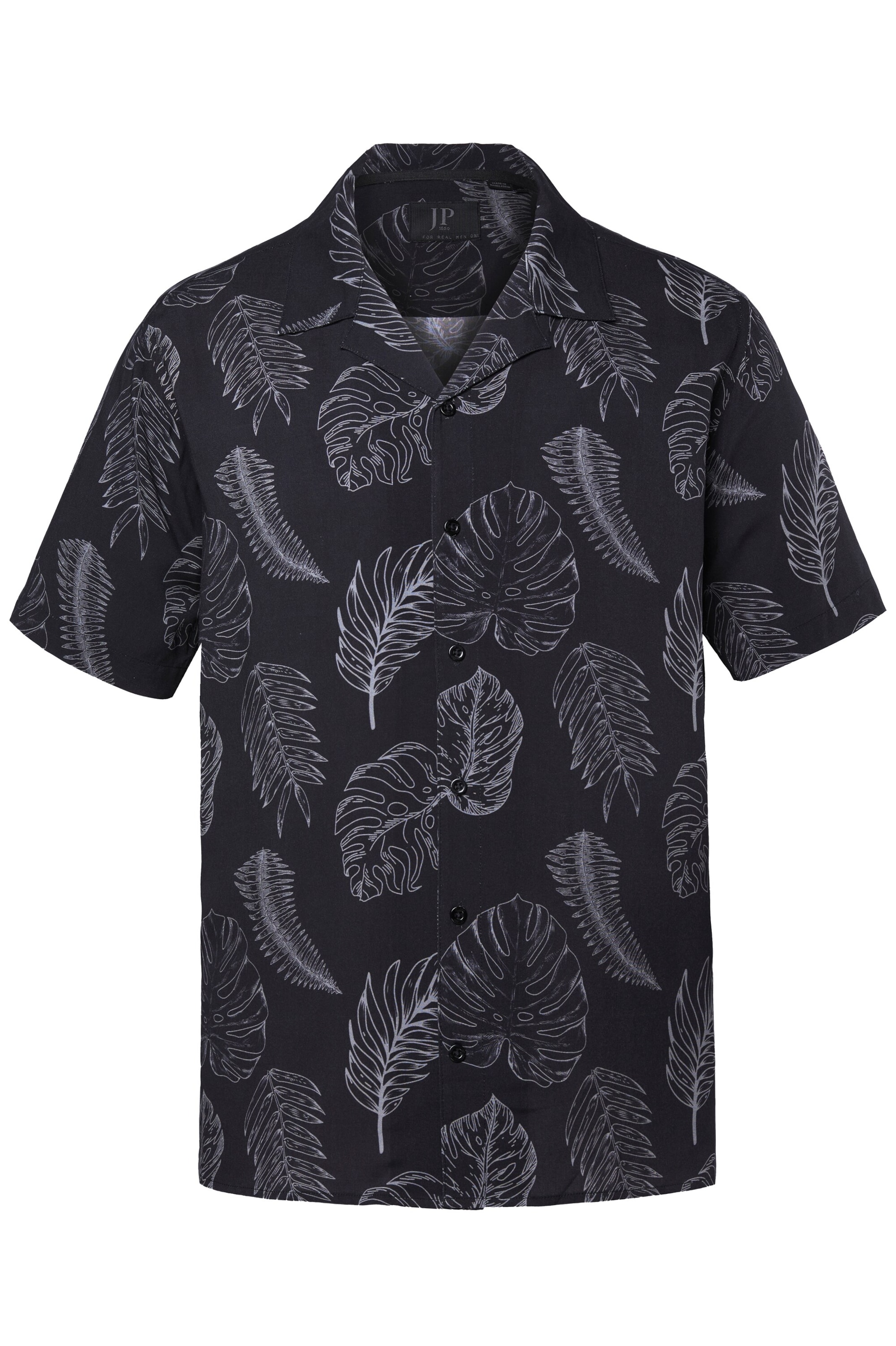 JP1880 Regular Fit Hemd in Schwarz: Vorderseite