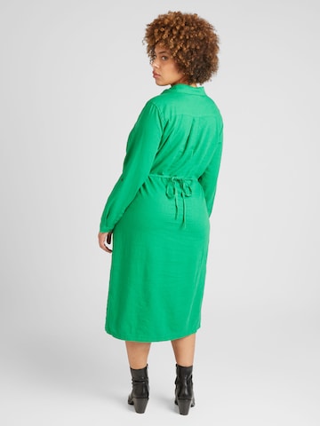 ONLY Carmakoma Košeľové šaty 'CARO' - Zelená