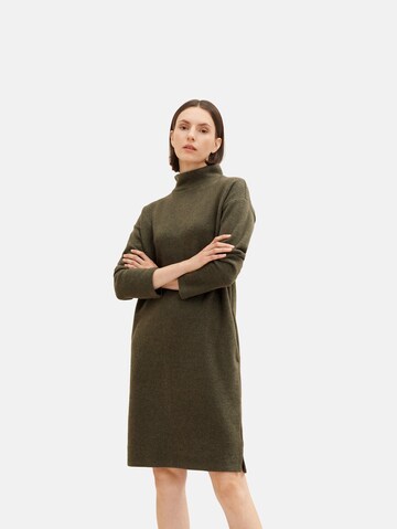 TOM TAILOR Knitted dress in Green: front