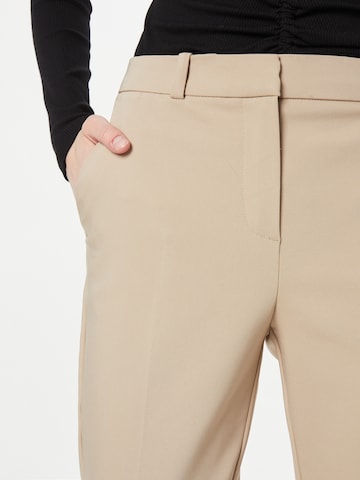 COMMA Regular Trousers with creases in Beige