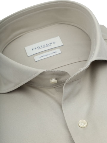 Profuomo Slim Fit Hemd 'Japanese Knitted' in Grau