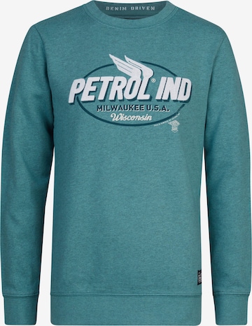 Petrol Industries Sweatshirt 'Oak Park' in Groen: voorkant