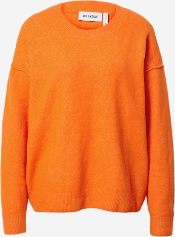 Pullover 'Annie' di WEEKDAY in arancione: frontale