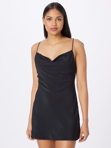 Robe de cocktail Abercrombie & Fitch en noir : devant