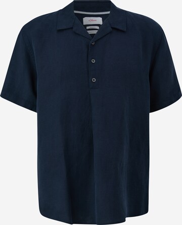 s.Oliver Comfort fit Button Up Shirt in Blue: front