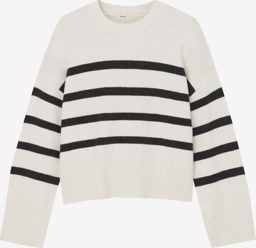 Pull&Bear Sweater in Beige: front