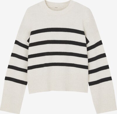 Pull&Bear Pullover in hellbeige / schwarz, Produktansicht