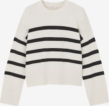 Pull&Bear Sweter w kolorze beżowy: przód
